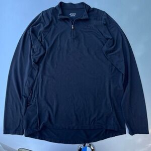 Black ASICS 1/4 zip pullover